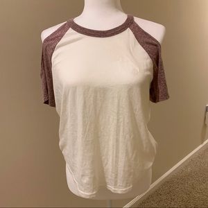 PacSun raglan cut out shoulder tee